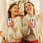 Funny Rose Gold Wine Tumbler Set, 4 Pack