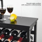 Bamboo 42-Bottle Freestanding Wine Rack Display
