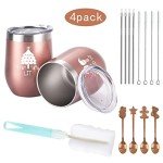Funny Rose Gold Wine Tumbler Set, 4 Pack