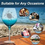 Turtle Design Hand Blown Wine Glasses - Set of 2