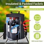 Insulated 4 Bottle Wine Tote Carrier Bag