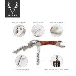 Stylish Dual-Hinged Corkscrew with Foil Cutter