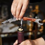 Stylish Dual-Hinged Corkscrew with Foil Cutter