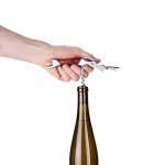 Stylish Dual-Hinged Corkscrew with Foil Cutter