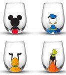 Mickey Mouse Stemless Wine Tumblers Set of 4