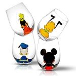 Mickey Mouse Stemless Wine Tumblers Set of 4