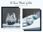 Sea Turtle Wine Glasses Set - Teal Tortoise Design
