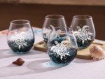 Sea Turtle Wine Glasses Set - Teal Tortoise Design