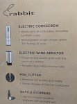 Rabbit Electric Wine Tool Set - 5-Piece Collection