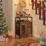 Rustic Brown Wine and Coffee Bar Cabinet