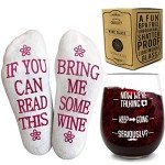Funny Wine Glass and Socks Gift Set