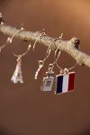 French Wine Glass Charms Set with Icons