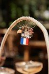 French Wine Glass Charms Set with Icons