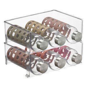 Clear 2-Pack Water Bottle Organizer for 6 Bottles
