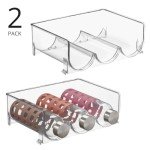 Clear 2-Pack Water Bottle Organizer for 6 Bottles
