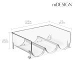 Clear 2-Pack Water Bottle Organizer for 6 Bottles
