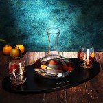 Hand Painted Decanter & Stemless Wine Glass Set