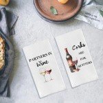Funny Wine Kitchen Towels Set - 2 Pack