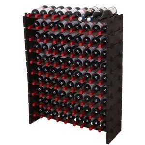 Wooden Stackable Wine Rack for 90 Bottles