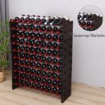 Wooden Stackable Wine Rack for 90 Bottles