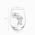 Funny Christmas Stemless Wine Glass Set of 4
