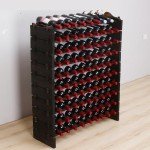 Wooden Stackable Wine Rack for 90 Bottles