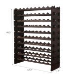 Wooden Stackable Wine Rack for 90 Bottles