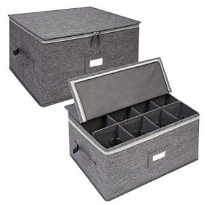 Stackable Wine Glass Storage Box (2 Pack)