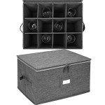 Stackable Wine Glass Storage Box (2 Pack)