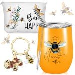Bee-Themed Wine Tumbler Gift Set - 3 Pieces