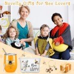 Bee-Themed Wine Tumbler Gift Set - 3 Pieces