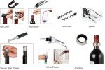 Wine Opener Kit with Wood Case & Accessories
