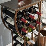 5-Tier Freestanding Wine Rack with Glass Holder