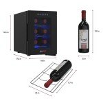 6-Bottle Wine Cooler with Rack & Temp Control