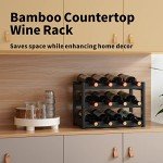 VASMIA Sturdy Black Wine Rack for Storage
