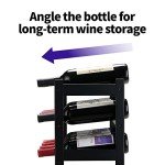 VASMIA Sturdy Black Wine Rack for Storage