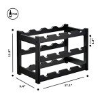 VASMIA Sturdy Black Wine Rack for Storage