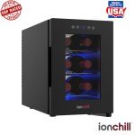 6-Bottle Wine Cooler with Temp Control & LED Display