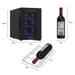 6-Bottle Wine Cooler with Temp Control & LED Display