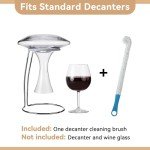 Lily's Home Wine Decanter Drying Stand and Brush