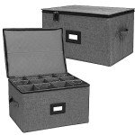 Mayniu Stackable Wine Glass Storage Cases - 2 Pack