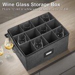 Mayniu Stackable Wine Glass Storage Cases - 2 Pack