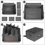 Mayniu Stackable Wine Glass Storage Cases - 2 Pack