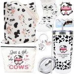 Cow Print Wine Accessories Gift Set for Women