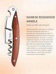 CORKAS Prestige Waiter Corkscrew with Rosewood Handle
