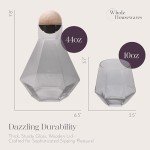 Elegant Black Glass Wine Decanter Set with Glasses