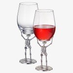Gothic Skeleton Wine Glasses - Set of 2