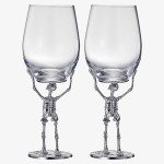 Gothic Skeleton Wine Glasses - Set of 2