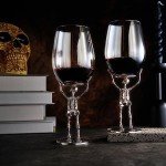 Gothic Skeleton Wine Glasses - Set of 2