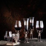 Gothic Skeleton Wine Glasses - Set of 2